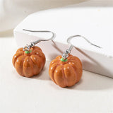 1pair Halloween Pumpkin Dangle Earrings Jewelry for Women Girls Resin Pumpkin Drop Earrings Jewelry Gifts