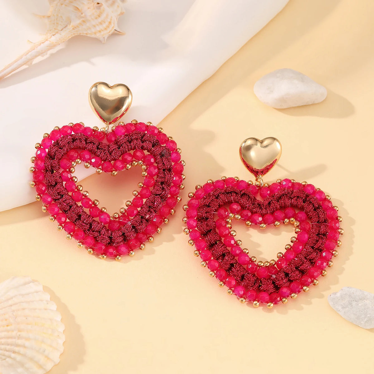 Colorful handmade water drop shape earrings for women, HSF Marketplace jewelry
