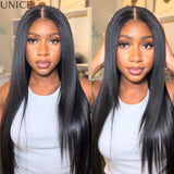 Yaki straight layered glueless lace human hair wig, 180% density by HSF Marketplace