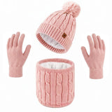 Warm winter hat, scarf and gloves set for men and women by HSF Marketplace