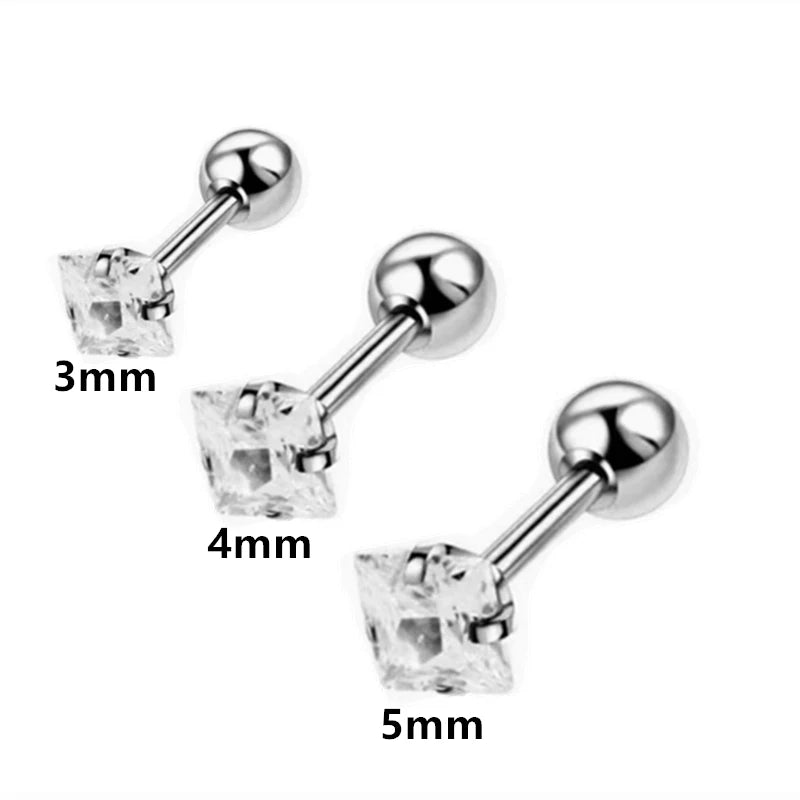 Stainless steel heart stud earrings set by HSF Marketplace for everyday wear