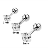 Stainless steel heart stud earrings set by HSF Marketplace for everyday wear