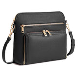 Women's shoulder bag with adjustable strap, multi-pocket crossbody purse by HSF Marketplace, featuring stylish design and functional compartments.