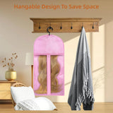 Wig Storage Bags Hair Extensions Storage Bag with Hanger for Lace Wigs Hair Extension Holder Wig Hanger with Bag Wig Accessories