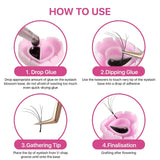 100PCS Disposable Glue Rings Eyelash Extension/Nail Art/Tattoo Blossom Smart Cup Extension Supplies Tools