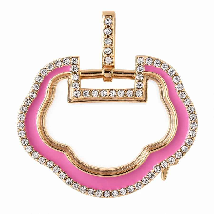 Rhinestone heart glass memory ashes pendant for jewelry making by HSF Marketplace