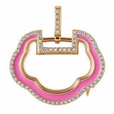 Rhinestone heart glass memory ashes pendant for jewelry making by HSF Marketplace