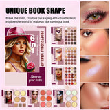 HSF eyeshadow palette book with 76, 91, or 117 matte, shimmer, and glitter colors for makeup looks