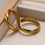 Stylish stainless steel hoop earrings for women in silver and gold by HSF Marketplace