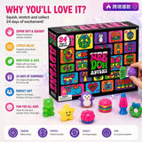 HSF Marketplace 24 Days Advent Calendar with cute dumpling bun squishy fidget toys in blind boxes