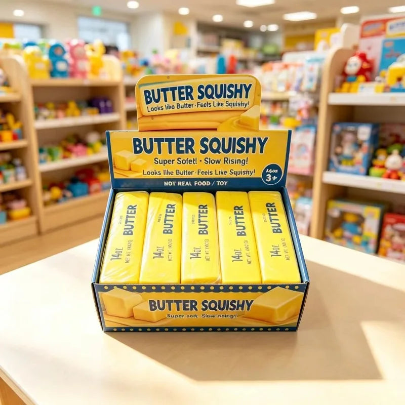 2026‑2027 24cm Giant Butter Stick Squishy Toy Soft Slow Rebound Stress Relief Squeeze Fidget Toy for Gift 