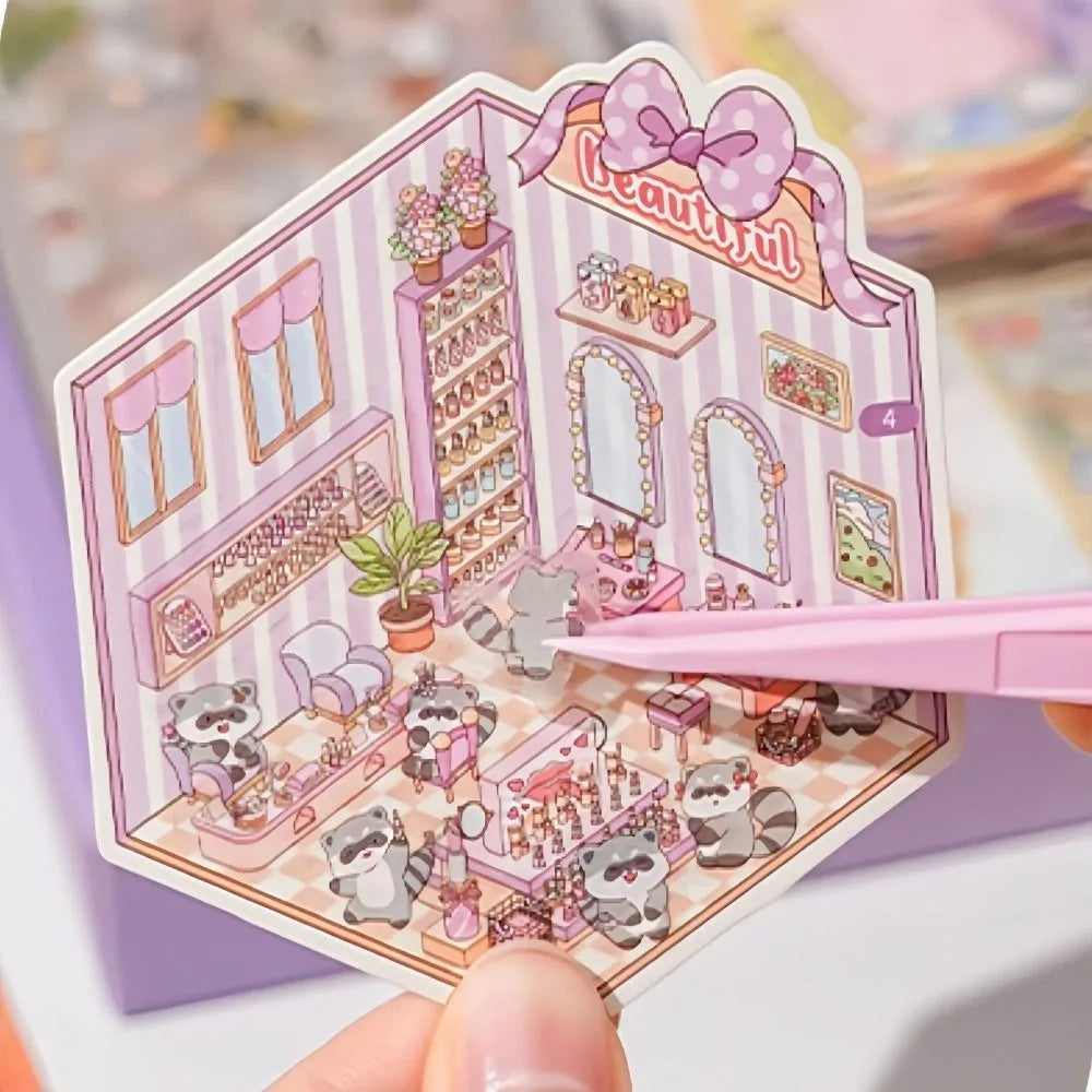 50-in-1 miniature scene landscape stickers for creative DIY projects by HSF Marketplace