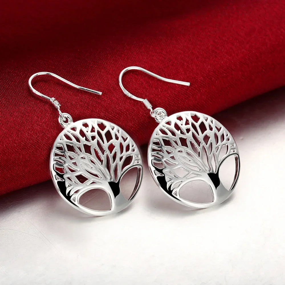 925 sterling silver hoop earrings for women by HSF Marketplace, trendy elegant jewelry in a classic hoop design