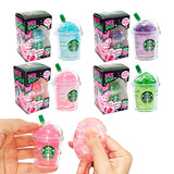 NeeDoh Strawberry Drink Squishy Toy, glittery frappuccino-style fidget sensory toy by HSF Marketplace