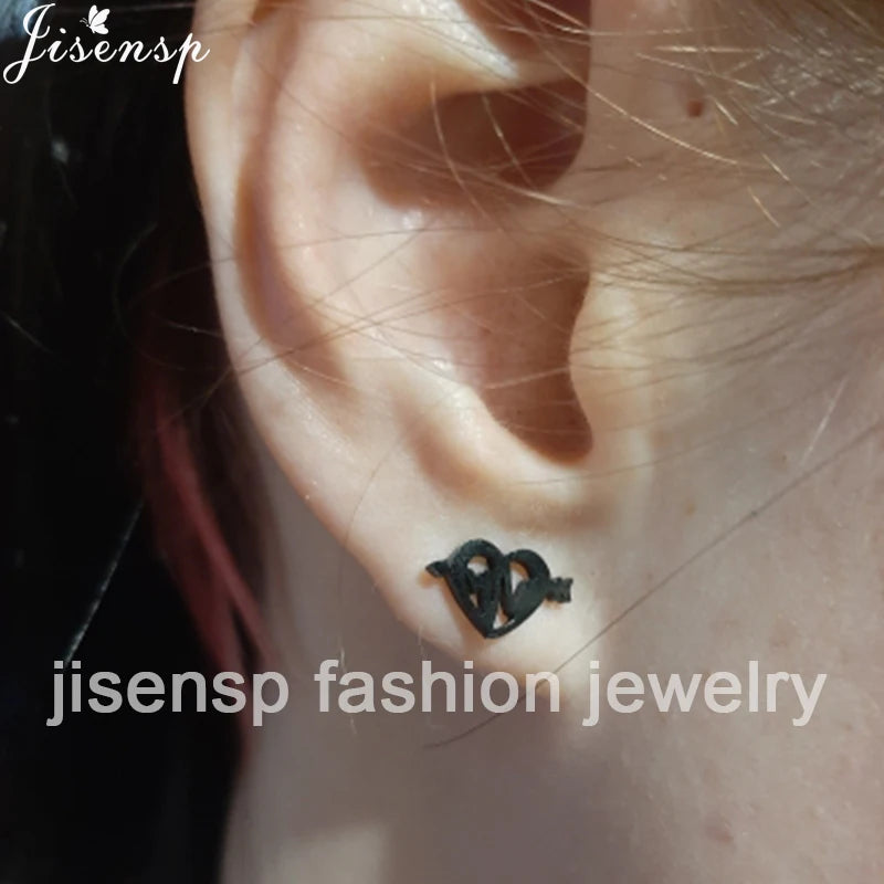 Simple T-bar dove leaf dragonfly spider animal stud earrings for women, small punk fashion jewelry