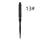 1/5PCS Black Curly Round Hair Comb Aluminum Tube Hair Brush Comb Professional Hairdresser Comb Salon Barber Styling Tool