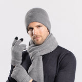 Winter hat, gloves, and scarf set for men and women by HAIRSOFLY SHOP