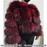 Women's luxury thick real raccoon fur coat in plus sizes by HSF Marketplace
