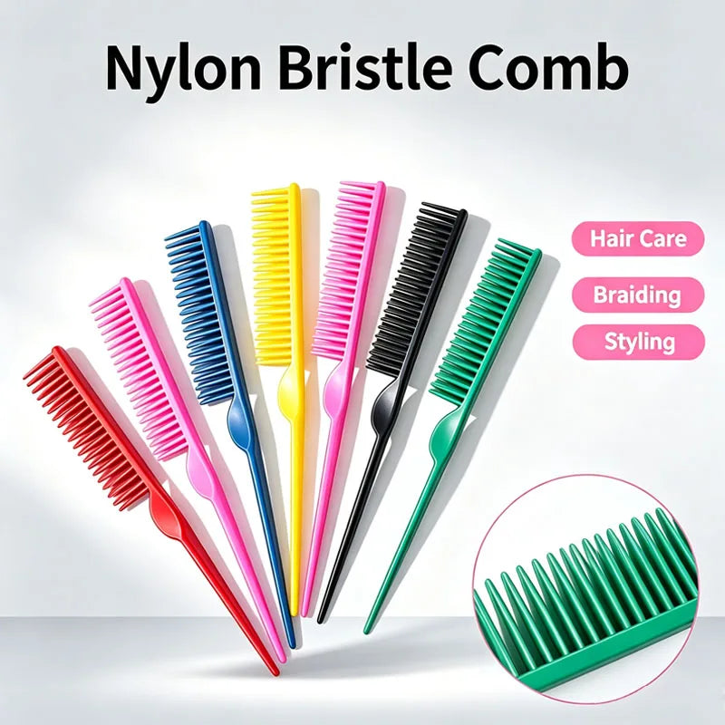 3 Rows Detangling Comb Anti-static Comb Professional Curly Defining Hairdressing Hair Styling Brush Barber Salon Tools SZI19