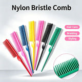 3 Rows Detangling Comb Anti-static Comb Professional Curly Defining Hairdressing Hair Styling Brush Barber Salon Tools SZI19