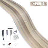 Kiikiigirl PU clip-in hair extensions, 100% Remy human hair seamless weft for women