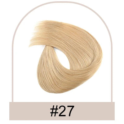 HSF Marketplace straight human hair clip-in ponytail extension, 100g, natural wrap-around tail style