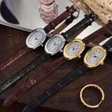 Oval Belt Watch, Exquisite and Compact Fashion Casual Quartz Watch