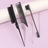 Slick Back Hair Brush for Sleek Ponytail Bun & Smoothing Baby Hairs, Flyaways, Edge Control - Backcombing & Teasing
