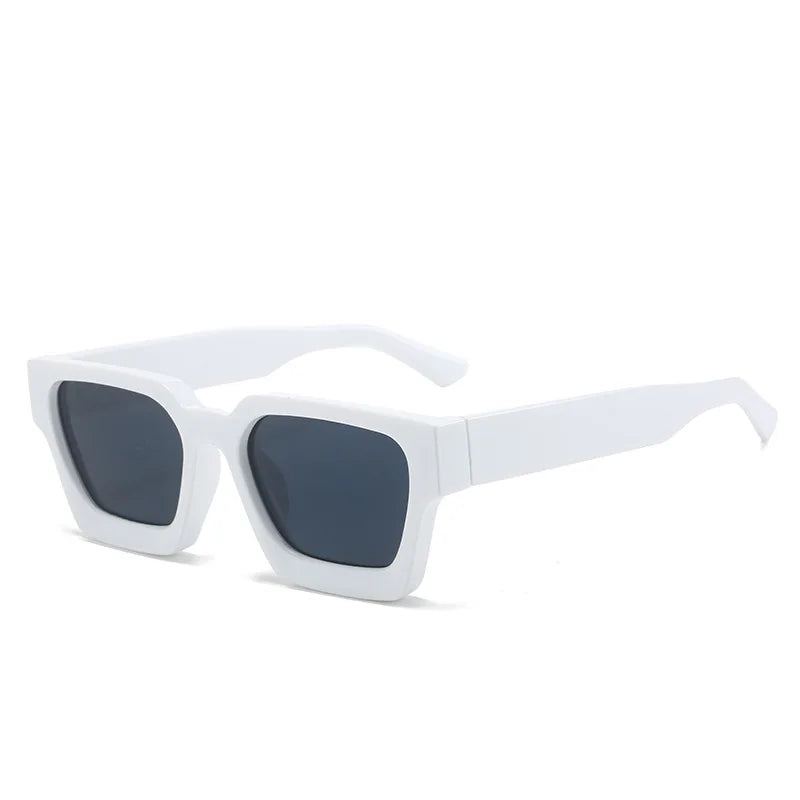 Luxury green square sunglasses for women and men by HSF Marketplace, retro style with UV400 protection and designer appeal.