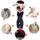 MISSMOLY women’s full-body shapewear bodysuit with open crotch and tummy control, shown in black