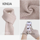 Women’s warm woolen hat, scarf and gloves winter set in a coordinated design