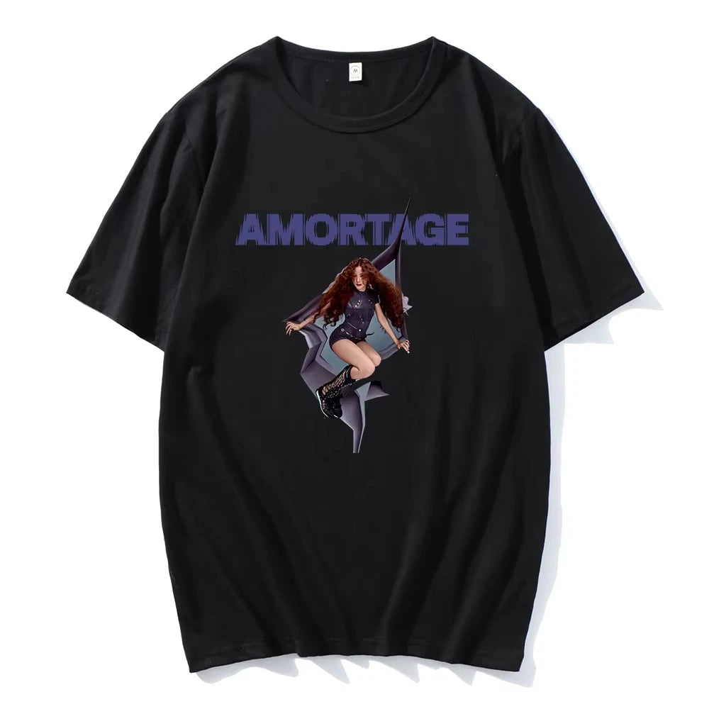 Korean style JISOO men's T-shirt, casual cotton tee in K-culture merch design