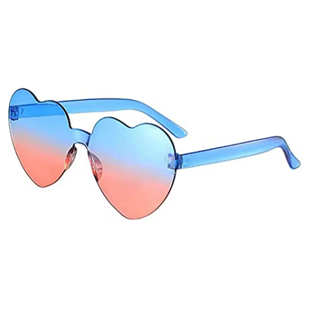 Pink love heart-shaped sunglasses for women with big frame, vintage style, UV400 protection, outdoor fashion eyewear, cute and trendy