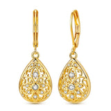 Hypoallergenic CZ zircon hoop earrings in 925 sterling silver, close-up view