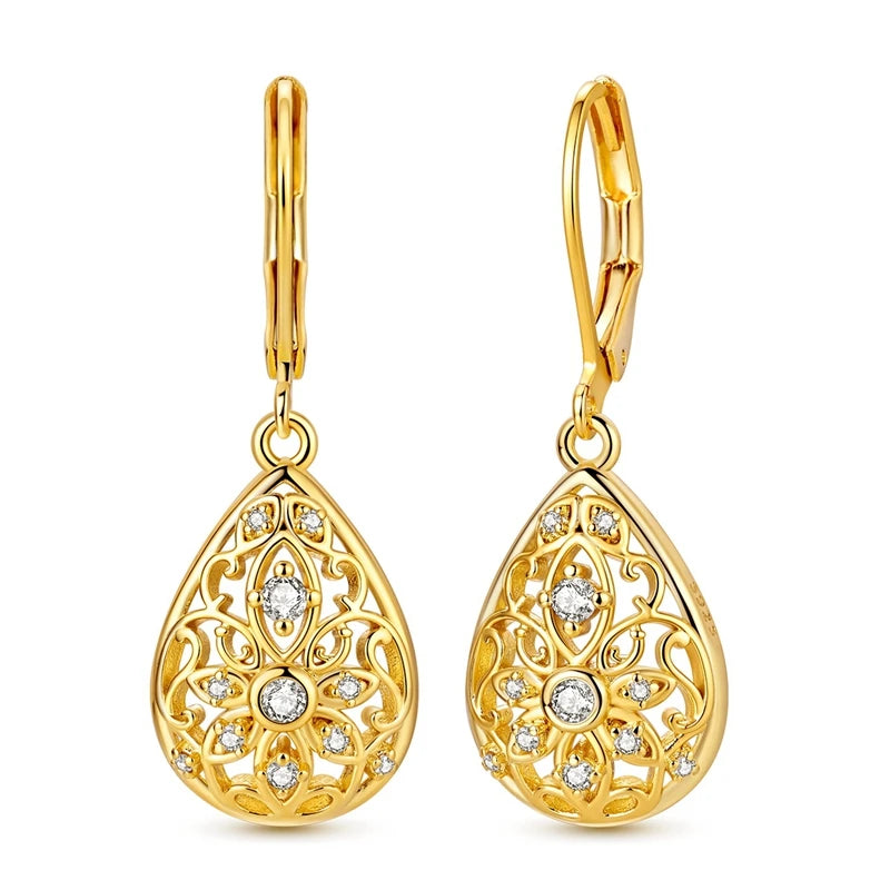 Hypoallergenic CZ zircon hoop earrings in 925 sterling silver, close-up view