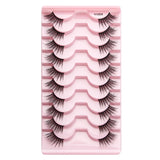 Half Eyelashes False Lashes 10-5 Pairs Cat Eye Eyelashes Eyelash Extension 3D Mink Half Lash Natural Makeup Faux Cils Maquiagem