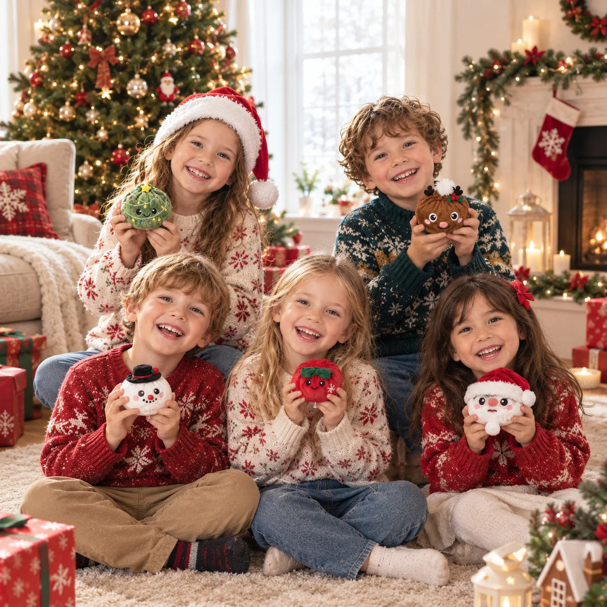 Christmas dumpling plush blind box gift set by HSF Marketplace, featuring 7 fun sensory toy styles