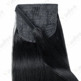 Silky straight human hair clip-on ponytail extension, natural Remy hair horsetail for women by HSF Marketplace