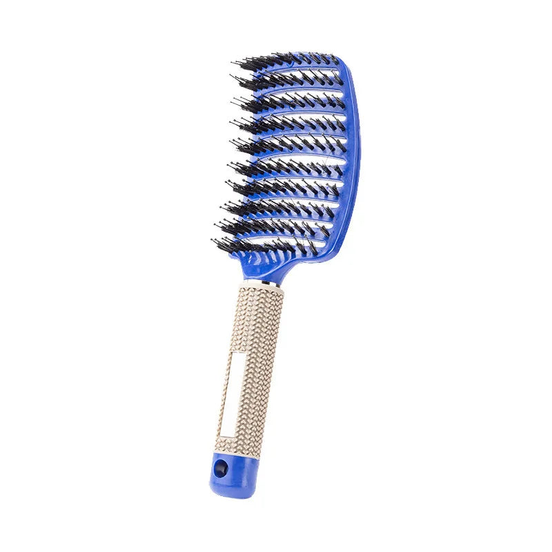 HSF Marketplace detangling hair brush for curly hair with flexible bristles and scalp massage design