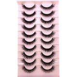 3D faux mink false eyelashes, 10 pairs of fluffy HSF Marketplace lashes in varied styles