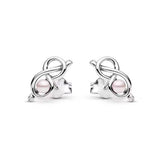 925 silver butterfly square heart-shaped earrings for women, delicate jewelry gift design