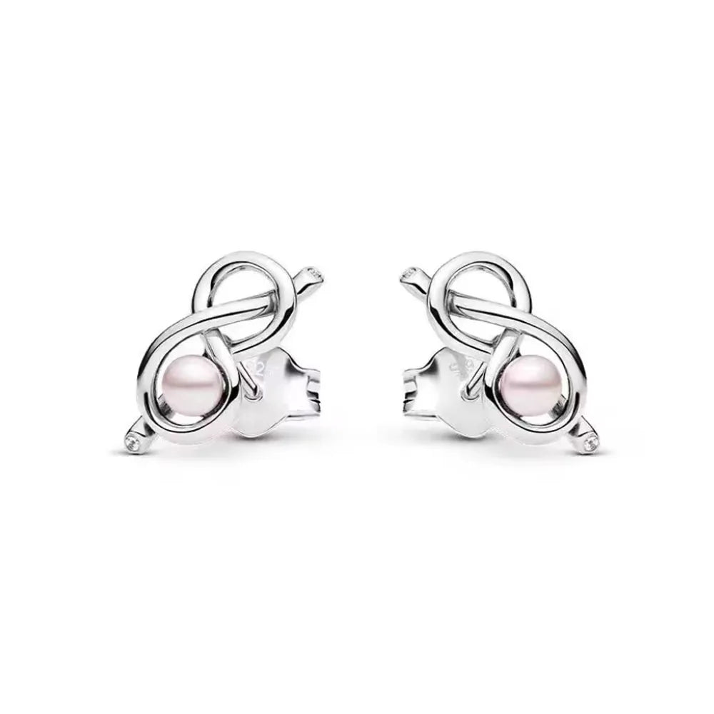925 silver butterfly square heart-shaped earrings for women, delicate jewelry gift design