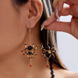 Gothic spider dangle earrings for women, punk holiday jewelry by HSF Marketplace