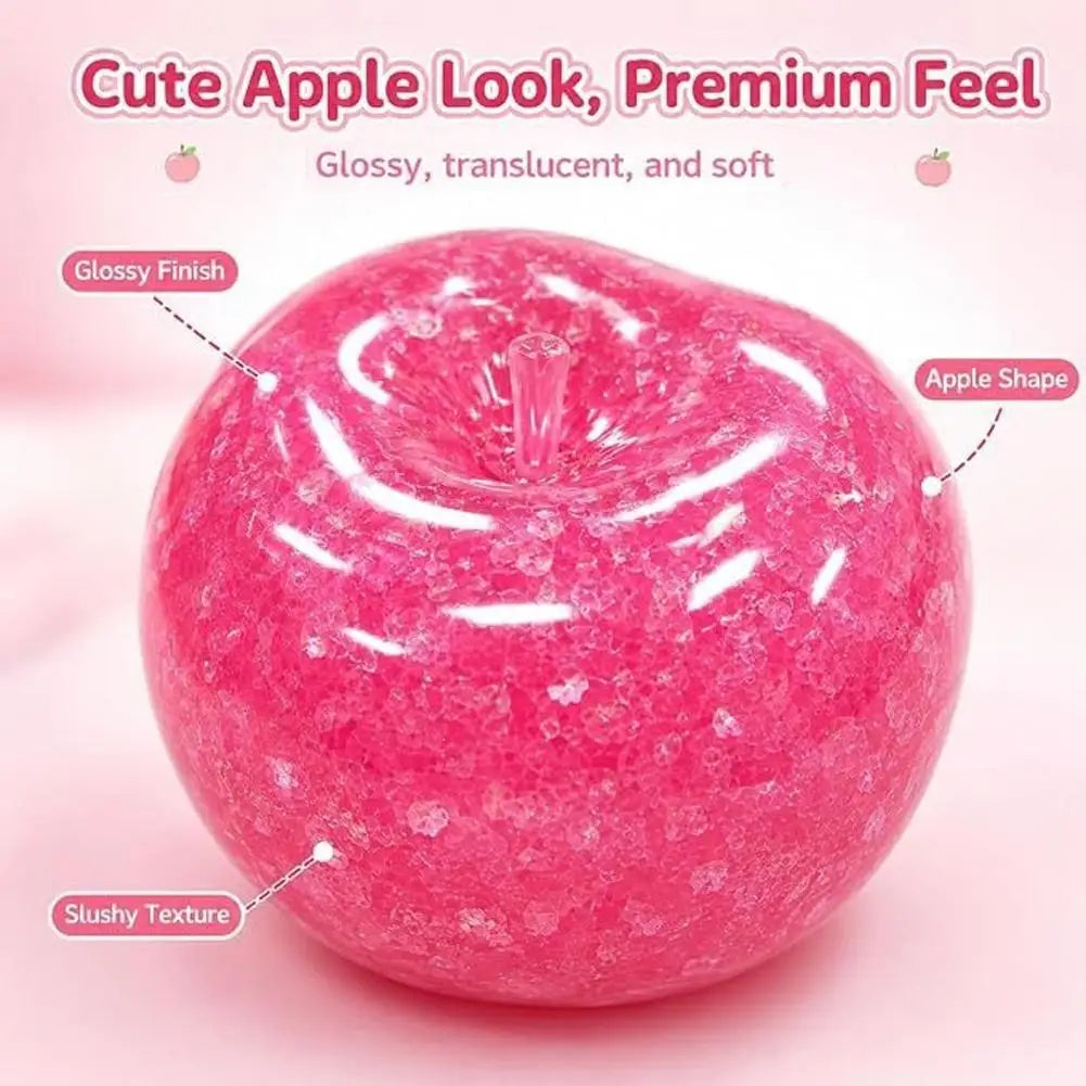 New Apple Slushie Squishy Fidget Toy Crunchy Moldable Non-Bounce Sensory Stress Reliever Medium Grip Strength Slow Rising Gift
