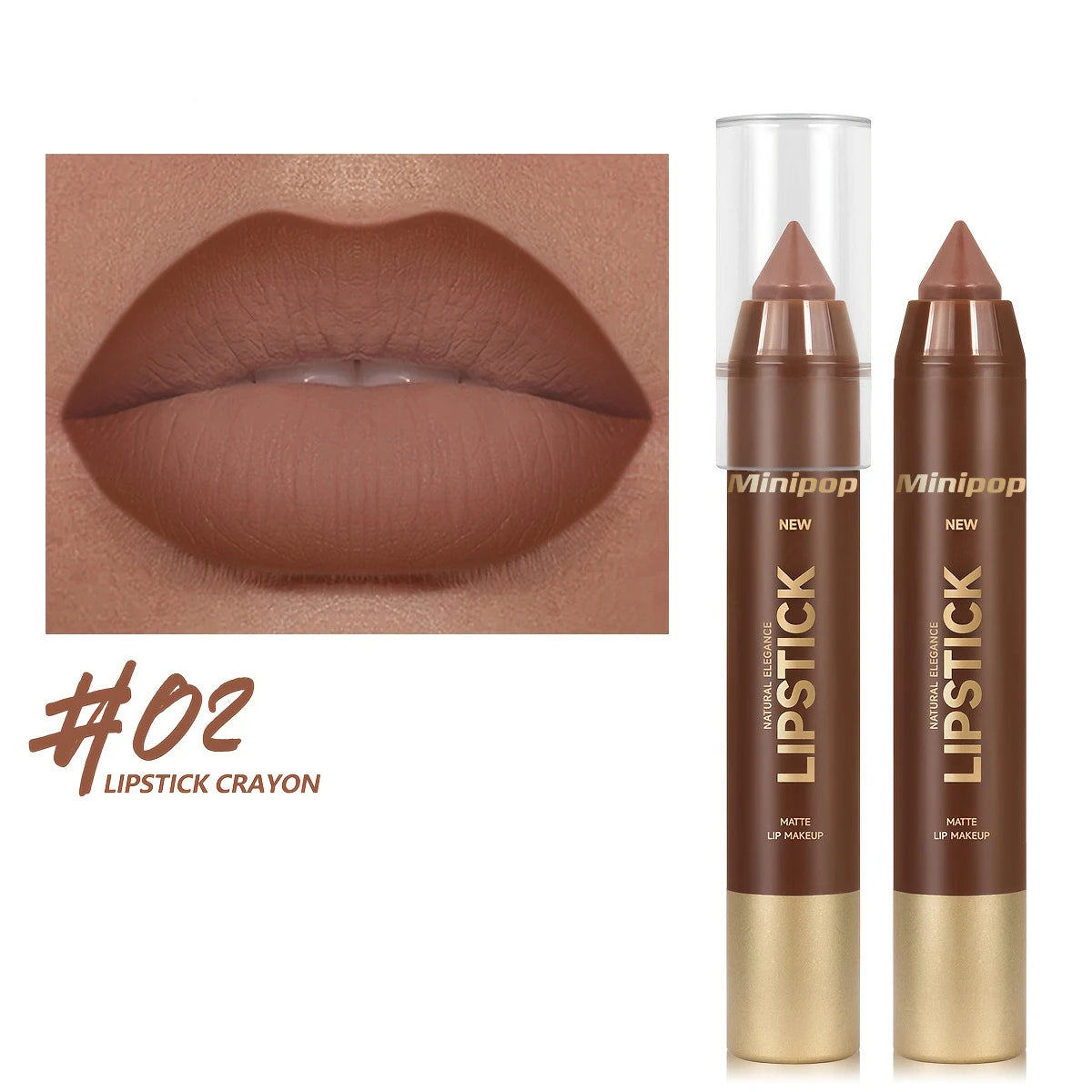 Silky velvet matte lipstick and lipliner set in six colors by HSF Marketplace, long-lasting waterproof lip makeup with natural contours