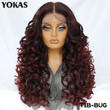 Latisha Lace Frontal Wigs 13x6 Synthetic High Temperature Fiber HD Lace Frontal Wigs 24 Inch Loose Curls Lace Wig For Afro Wome