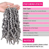 10 Inch Short Curly Spring Pre-twisted Braids Synthetic Crochet Hair Extensions 15 Strands/Pack Ombre Crochet Twist Braids Hair
