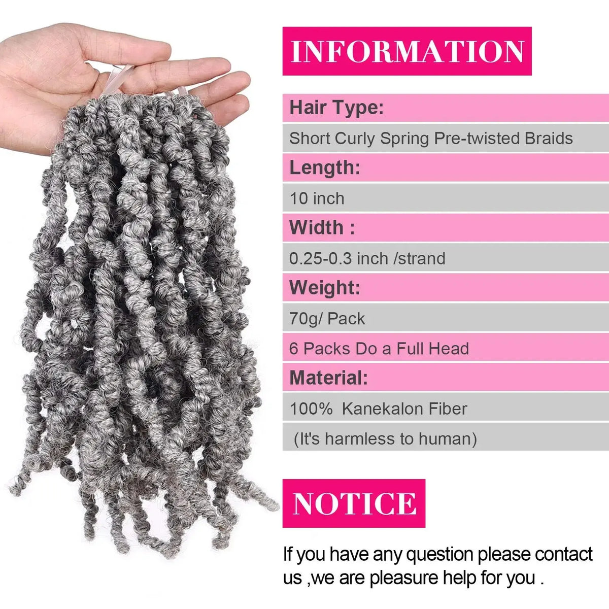 10 Inch Short Curly Spring Pre-twisted Braids Synthetic Crochet Hair Extensions 15 Strands/Pack Ombre Crochet Twist Braids Hair