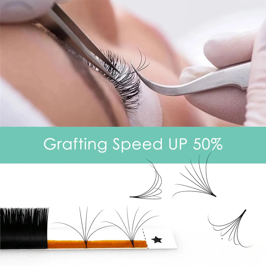 Abonnie Easy Fan matte black false eyelashes for volume extensions, HSF Marketplace brand