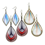 Colorful wire-wrapped boho dangle earrings for women by HSF Marketplace
